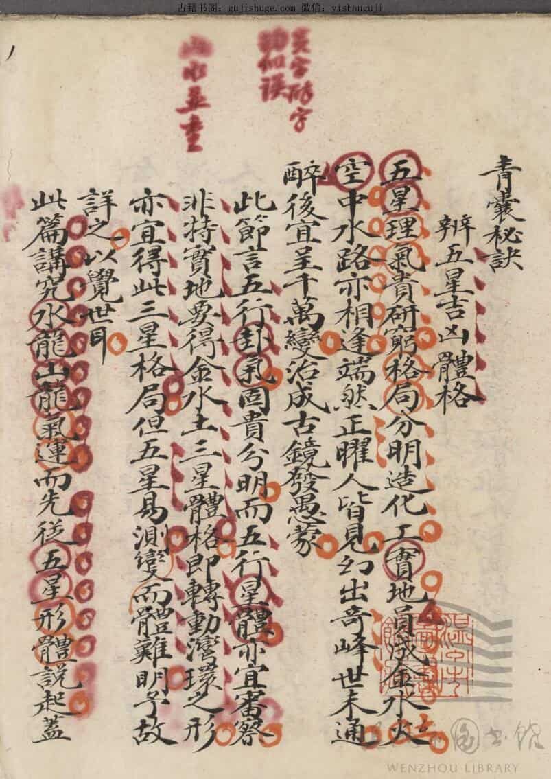 《青囊秘诀一卷》