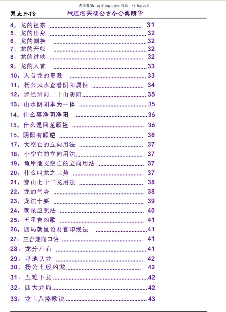 地理堪舆杨公古今合集精华